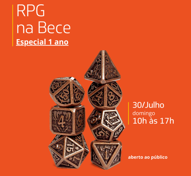 Com edição especial do RPG na Bece, Biblioteca Pública celebra um ano de parceria com a Vila RPG, próximo domingo (30)